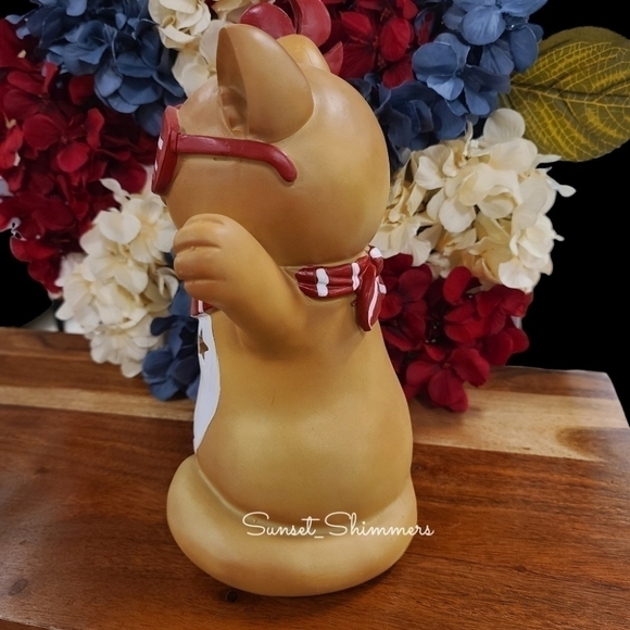 Patriotic Light up CAT Americana 4th of July Memorial Day Figurine Statue Decor - Picture 6 of 11